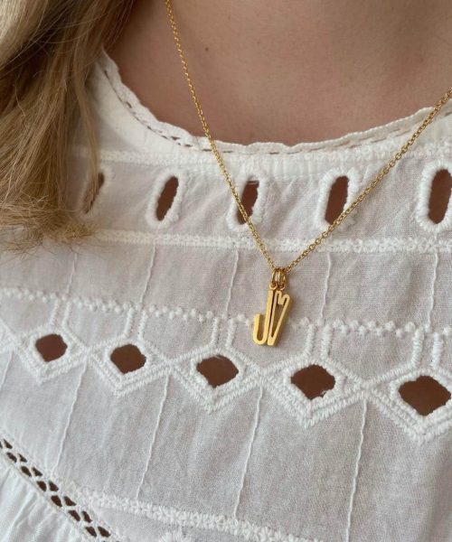 Heiring - Initials Pendant Goldplated T - Bilde 2