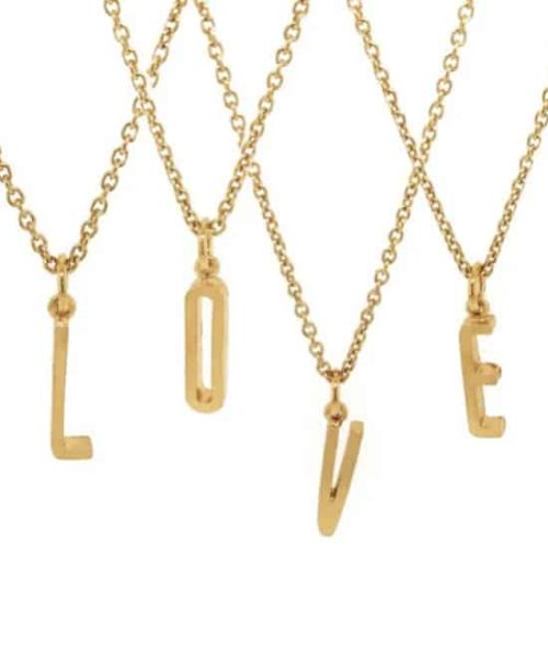 Heiring - Initials Pendant Goldplated T - Bilde 3