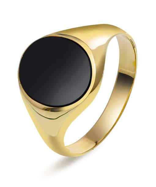 Signetring i Gult gull med Onyx