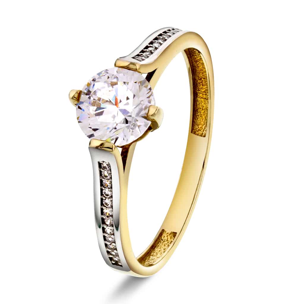 Pan Jewelry - Ring i Gull m/ Zirkonia