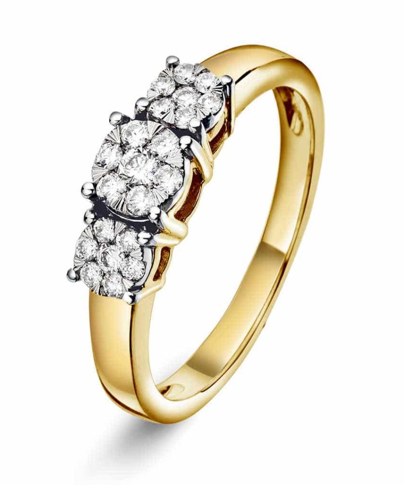 Ring i Gultgull med Diamanter 0.25ct