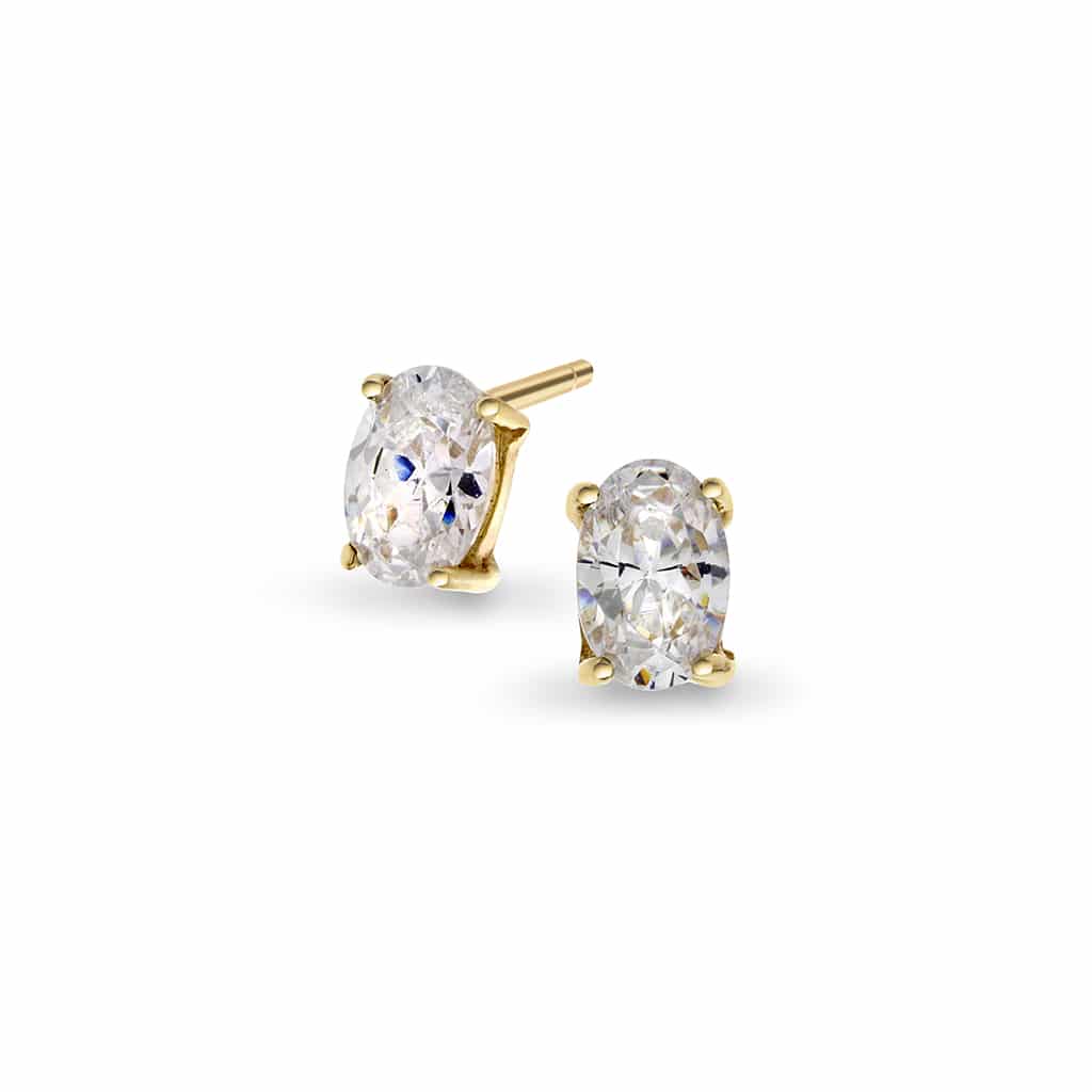 Pan Jewelry - Øredobber i gull med zirkonia - 59064