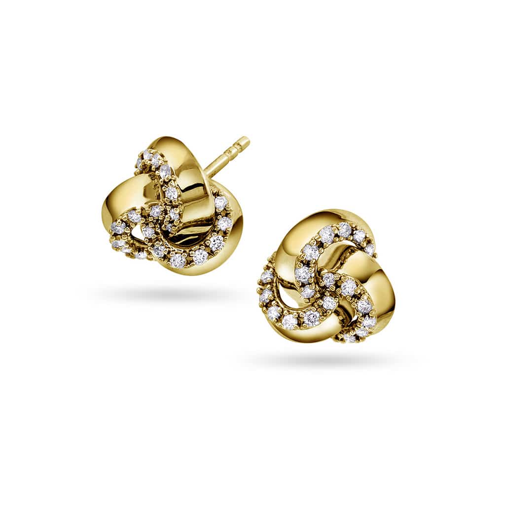 Pan Jewelry - Øredobber i gull med diamanter 0,20ct WP - 59066