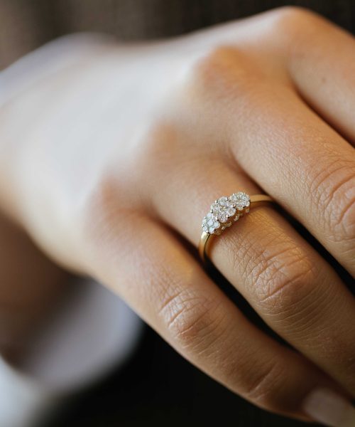 Ring i gull med diamanter 0,40 ct - Bilde 2