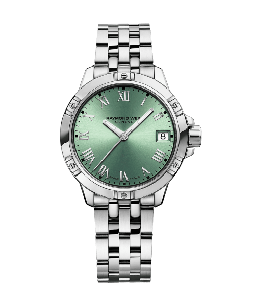 Raymond Weil Tango Classic Ladies Quartz Green Dial Steel Date Watch 30mm - 5960-ST-00520
