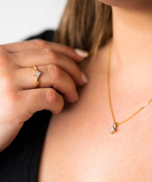 Ring i gull med diamanter 0,20 ct WP - Bilde 2