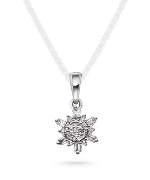 Anheng i gull med diamanter 0,08 ct wp