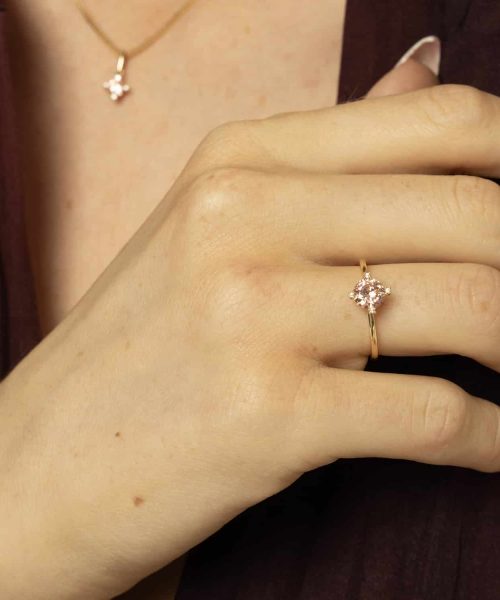 Ring i gull med zirkonia - Bilde 2