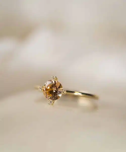 Ring i gull med zirkonia - Bilde 3