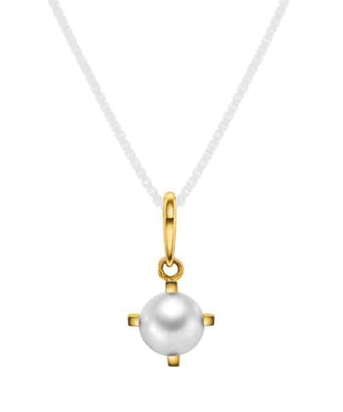 Pan Jewelry - Anheng i gull med perle