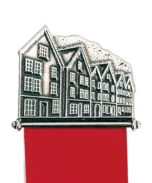 17.mai-sløyfe Bryggen stor, oksidert