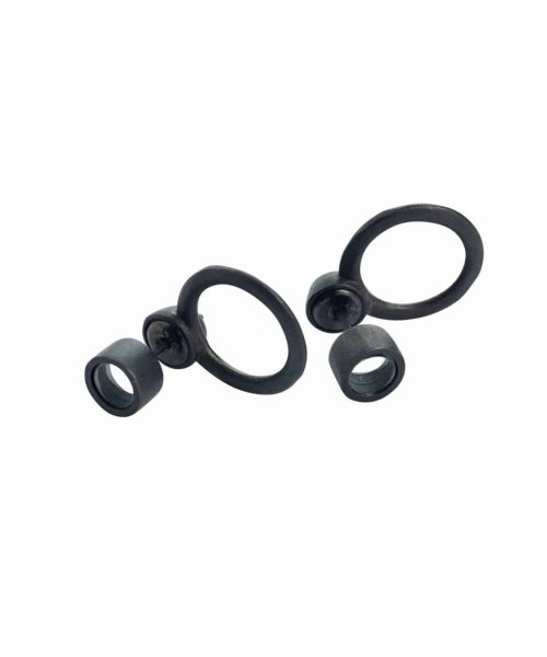 A Thousand Wells, Earstuds, RuThenium, 925 Silver - Bjørg