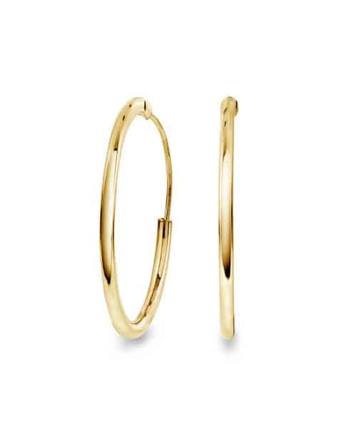 Øreringer i forgylt sølv (20mm)