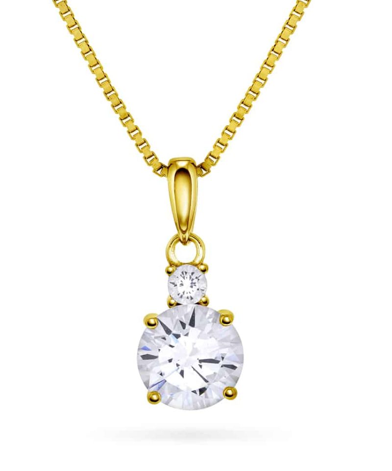 Smykke i sølv med zirkonia