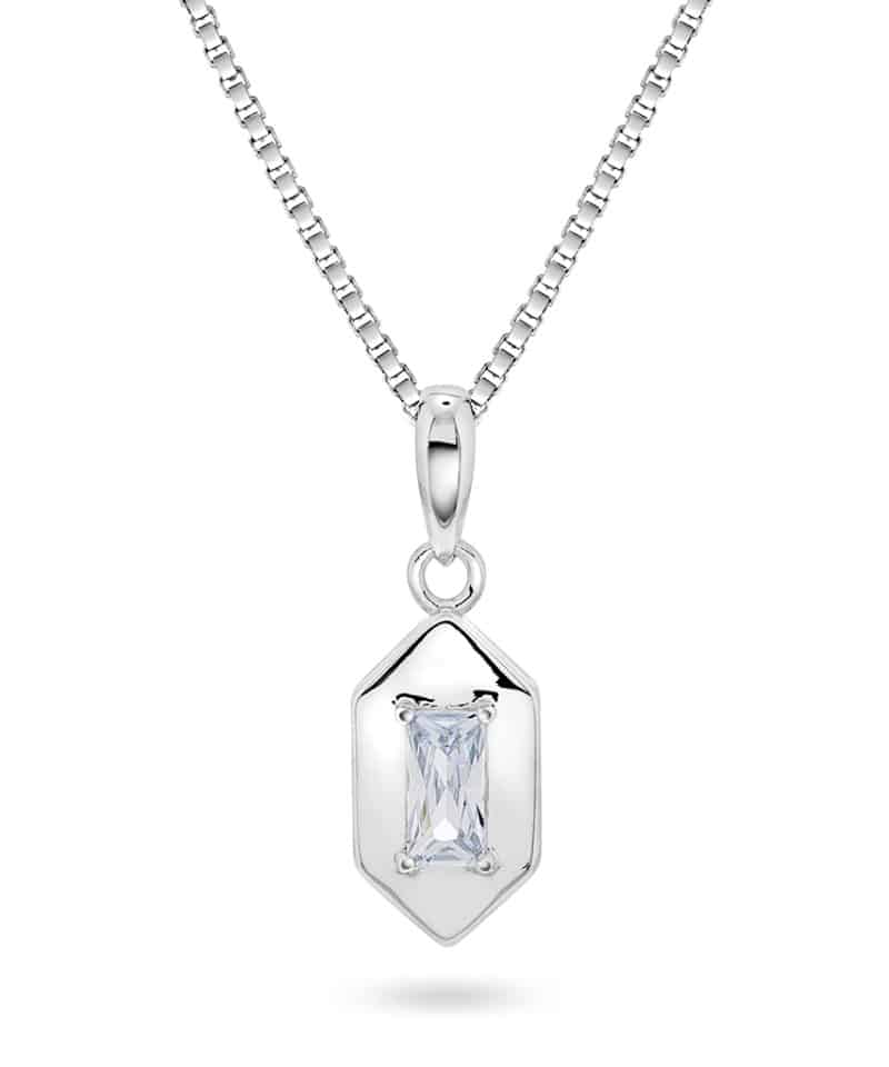 Smykke i sølv med zirkonia