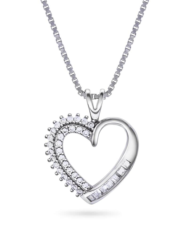 Smykke  i sølv med zirkonia