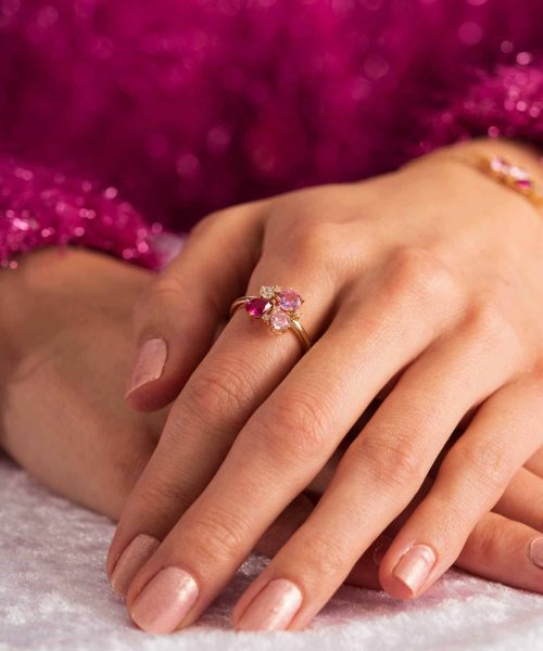 GLAM ring med rosa toner - Bilde 3