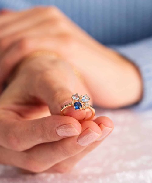 GLAM ring med blåtoner - Bilde 3