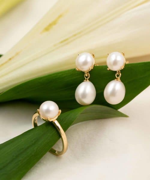 Pan Jewelry - Grace ring i 925 forgylt sølv med ferskvannsperle - Bilde 3