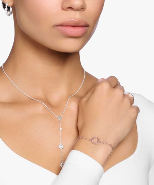 Thomas Sabo Bracelet circle with white stones rose gold plated - Bilde 3