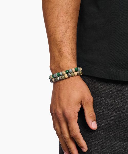 Thomas Sabo Bracelet jasper, jade and labradorite 9 mm - Bilde 2