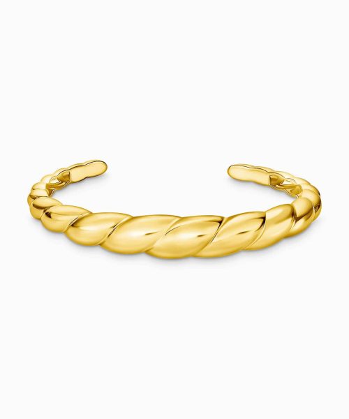 Thomas Sabo Gold-plated organic-shaped bangle