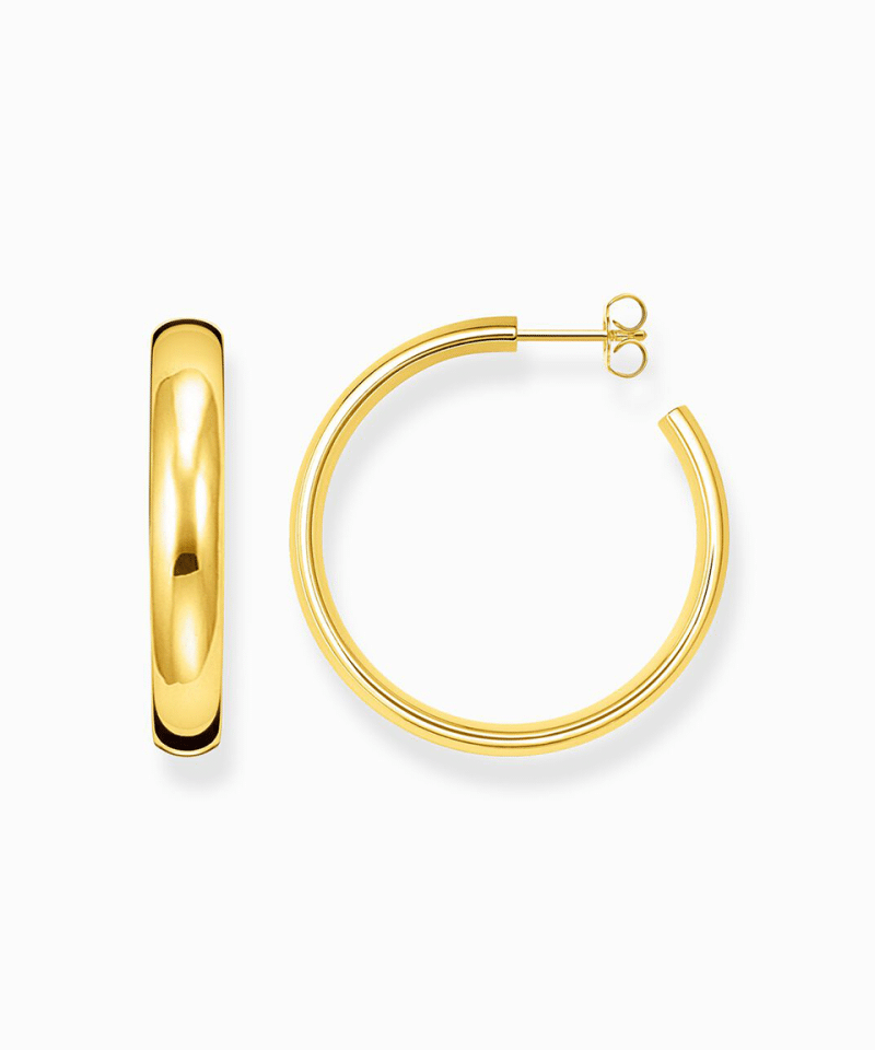 Thomas Sabo Gold-plated medium chunky hoop earrings
