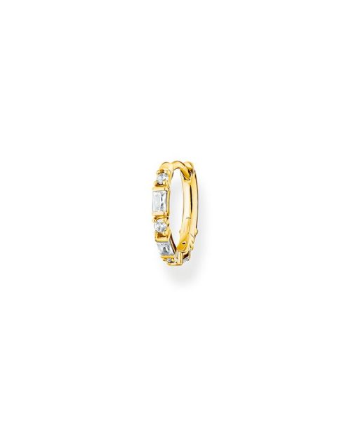 Thomas Sabo Single Hoop Earring White Stones Gold