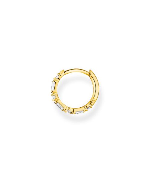 Thomas Sabo Single Hoop Earring White Stones Gold - Bilde 2