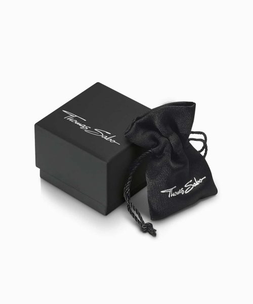 Thomas Sabo Hoop earrings with black stones pavé silver - Bilde 3