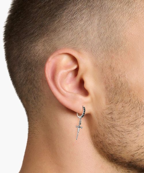 Thomas Sabo Hoop earrings blackened snake and sword - Bilde 4