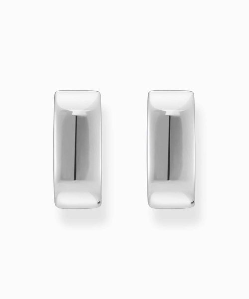 Thomas Sabo Silver hoop earrings in angular shape - Bilde 2