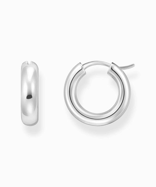 Thomas Sabo Silver medium-sized hoop earrings in chunky design