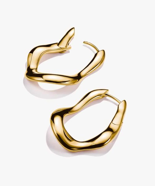 Thomas Sabo Gold-plated big hoop earrings Natural Beauty - Bilde 2
