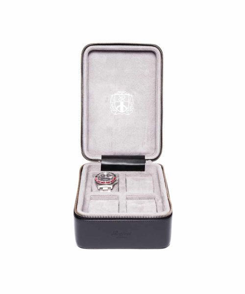 Hyde Park Four Watch Zip Case - Black