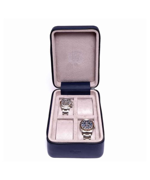 Hyde Park Four Watch Zip Case - Navy