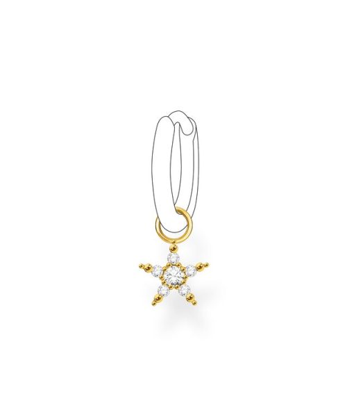 Thomas Sabo Single Ear Pendant Star Gold - Bilde 2
