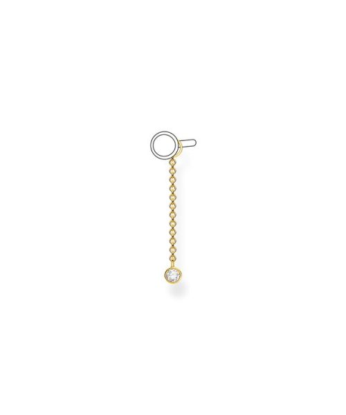Thomas Sabo Single Ear Pendant White Stone Gold - Bilde 2
