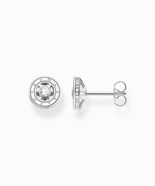 Thomas Sabo Ear studs with white stones silver