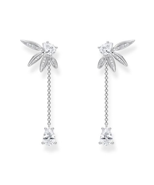 Thomas Sabo Earrings Leaves With Chain Large Silver - Bilde 2