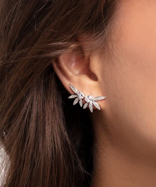 Thomas Sabo Earrings Leaves With Chain Large Silver - Bilde 4