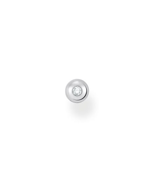 Thomas Sabo Single Ear Stud White Stone Silver