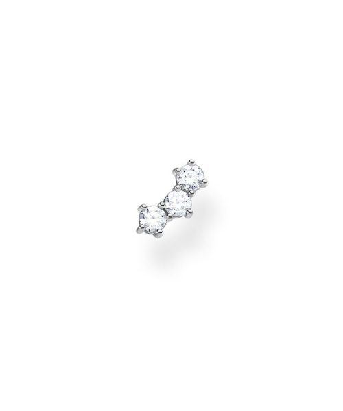 Thomas Sabo Single Ear Stud White Stones, Silver