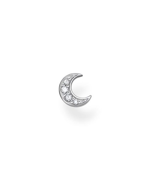 Thomas Sabo Single Ear Stud Moon Pavé Silver