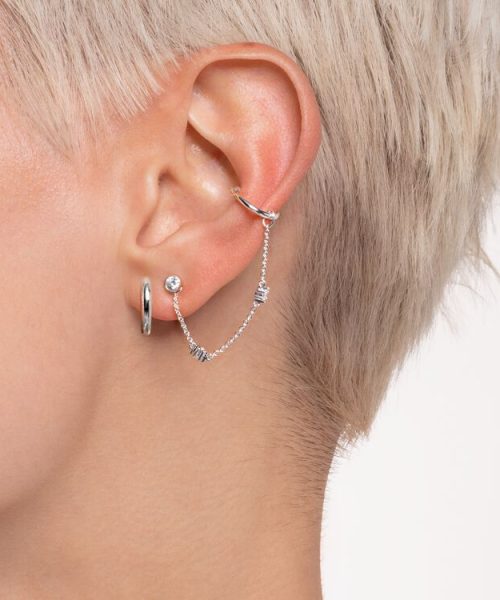 Thomas Sabo Single Ear Stud White Stone Silver - Bilde 3