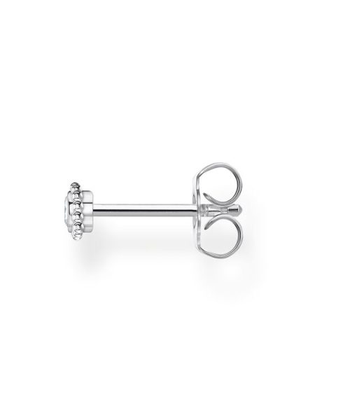 Thomas Sabo Single Ear Stud Flower White Stone Silver - Bilde 2