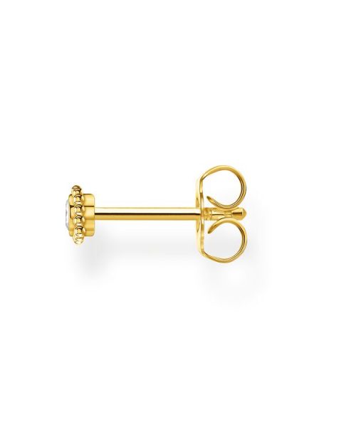 Thomas Sabo Single Ear Stud Flower White Stone Gold - Bilde 2
