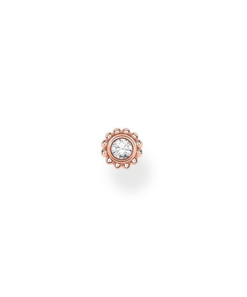 Thomas Sabo Single Ear Stud Flower White Stone Rose Gold
