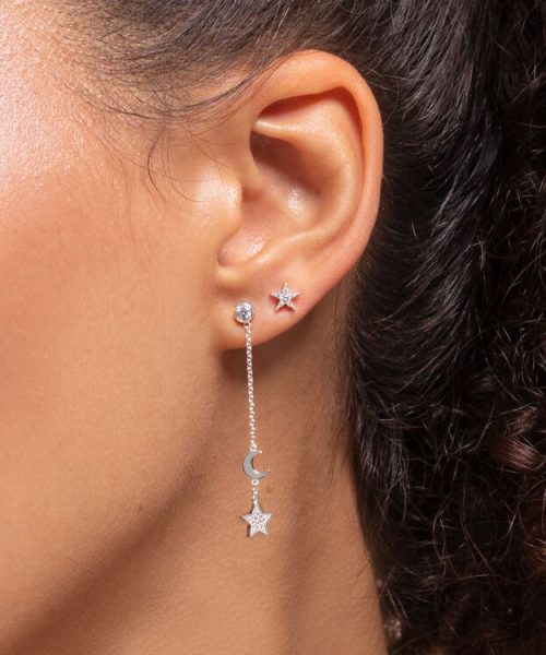 Thomas Sabo Single Earring Star And Moon Silver - Bilde 3