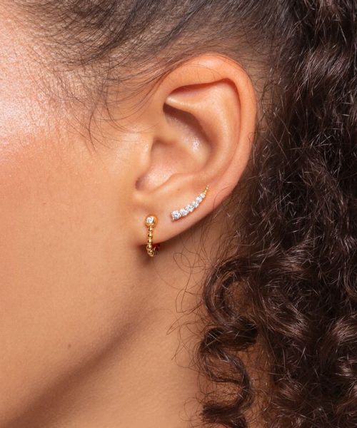 Thomas Sabo Ear Climber White Stones Gold - Bilde 3